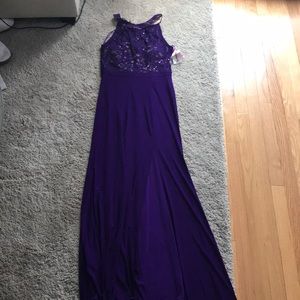 Morgan & co purple long dress